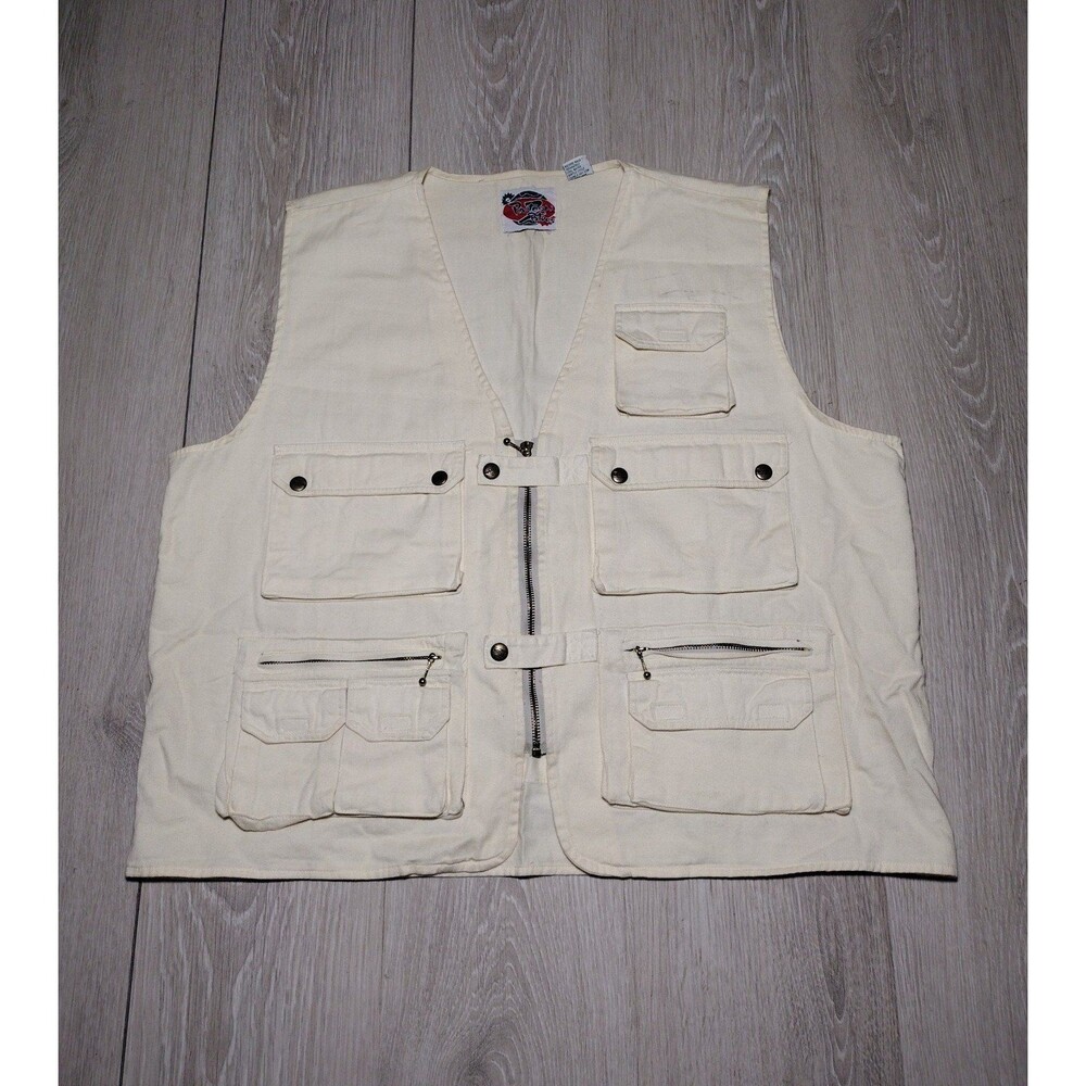 Vintage Tactical Vest in Beige - Protest Blues - Size XL